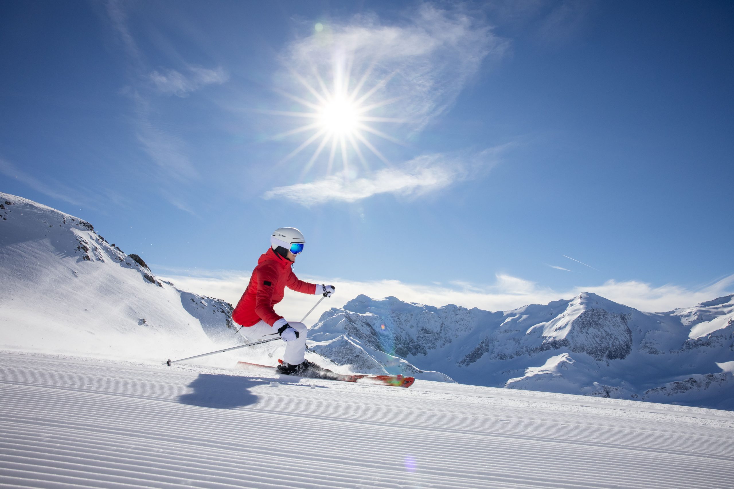 Skifahren im Wintersportgebiet
